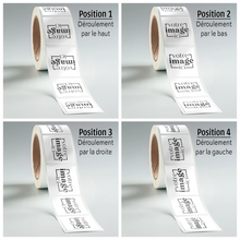 Load image into Gallery viewer, Rouleau d’étiquettes carrées transparentes à l’épreuve de l’eau
