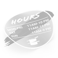 Load image into Gallery viewer, Hours Window Decal