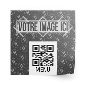 Autocollants carrés pour menu sans contact