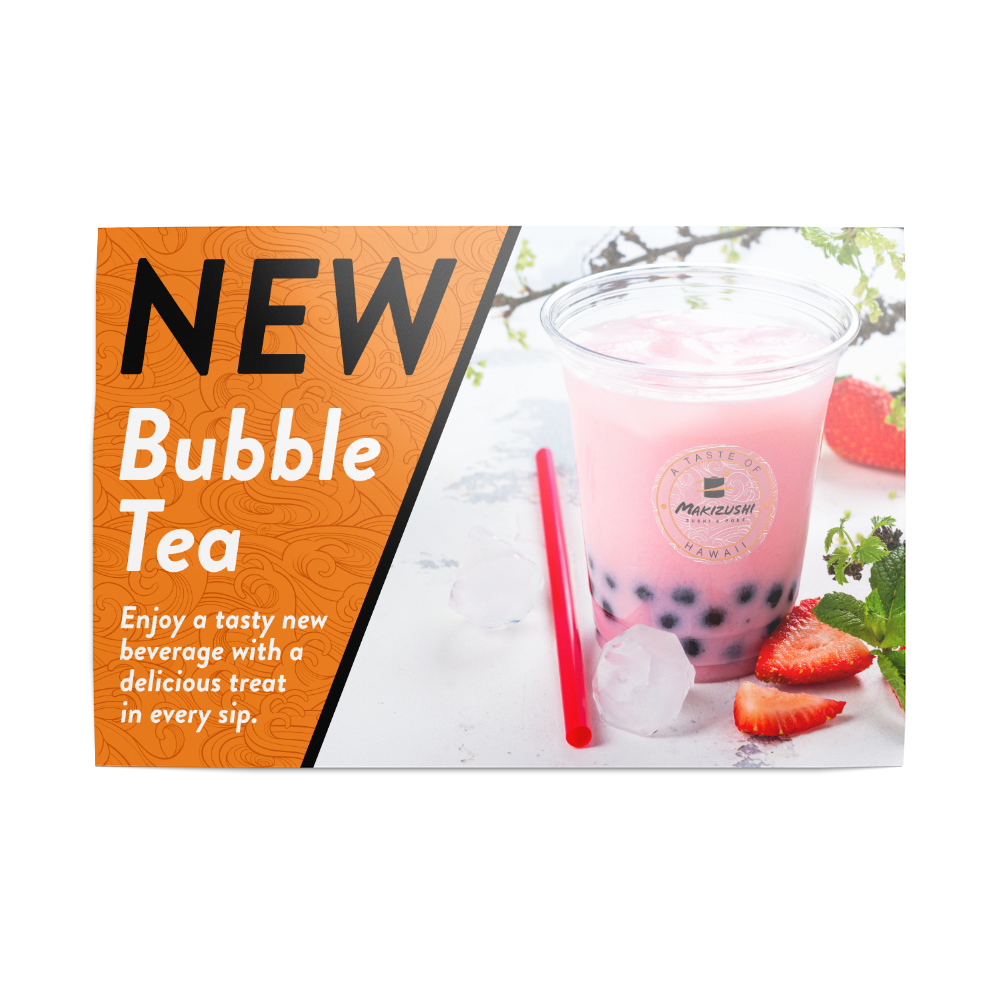 Bubble Tea Window Cling